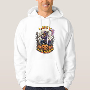 Gelukkig Halloween Vogelverschrikker Reaper Vlamme Hoodie