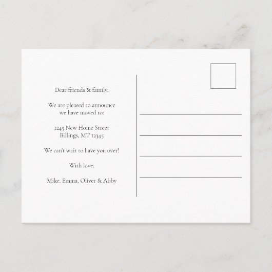 Gelukkig Halloween We hebben Verhuisd Aankondigingskaart (Achterkant)