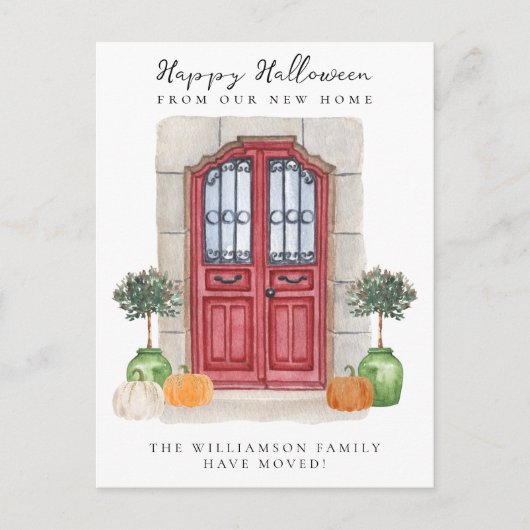 Gelukkig Halloween We hebben Verhuisd Aankondigingskaart (Voorkant)