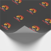Gelukkig Halloween Wolf Zonsondergang Vector Cadeaupapier (Hoek)
