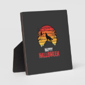 Gelukkig Halloween Wolf Zonsondergang Vector Fotoplaat (Voorkant)