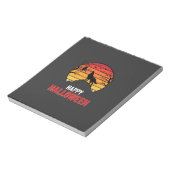 Gelukkig Halloween Wolf Zonsondergang Vector Notitieblok (Linkerzijde)