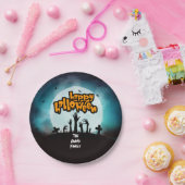 Gelukkig Halloween Zombie Kerkhof Feest Papieren Bordje (Feest)