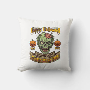 Gelukkig Halloween Zombies Aten Hersen Zombie Hoof Kussen