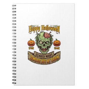 Gelukkig Halloween Zombies Aten Hersen Zombie Hoof Notitieboek