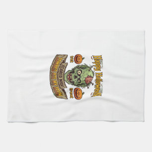 Gelukkig Halloween Zombies Aten Hersen Zombie Hoof Theedoek