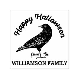 Gelukkig Halloween zwart kraai vogel Halloween Zelfinktende Stempel