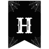 Gelukkig Halloween zwart-wit spinnenwebpatroon Vlaggetjes (Eerste vlag)