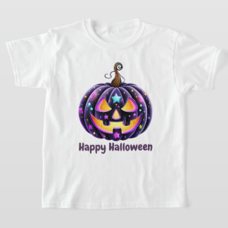 Gelukkig Halloween Zwarte Jack o'Lantern  T-shirt