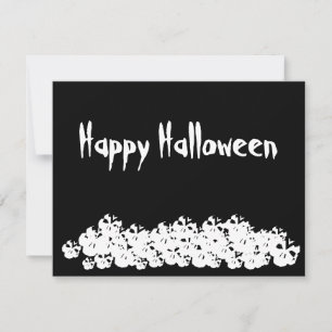 Gelukkig Halloween zwarte witte skeletten grappige