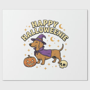 Gelukkig Halloweenie Dachshund Heks Hond T-Shirt_1 Cadeaupapier