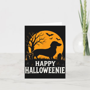 Gelukkig Halloweenie Grappige Dachshund Hond Hallo Kaart