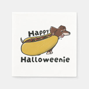 Gelukkig Halloweenie Hotdog Dachshund Servet