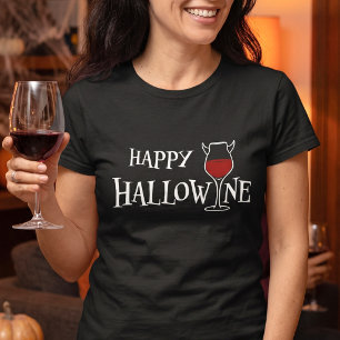 Gelukkig Hallowine - Halloween woordspeling T-shirt