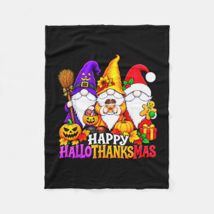 Gelukkig hallowthanksmas kabouters halloween fleece deken