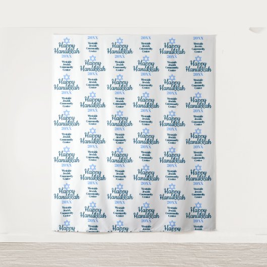 Gelukkig Hanukka Feest Achtergrond Foto Achtergron Wandkleed (Voorkant)