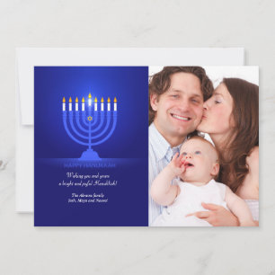 Gelukkig Hanukka Foto Vakantiekaart Feestdagenkaart