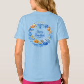 Gelukkig Hanukka Krans T-shirt (Achterkant)