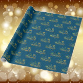 Gelukkig Hanukka Menora Inpakpapier