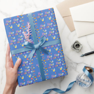 Gelukkig Hanukka Menora Inpakpapier