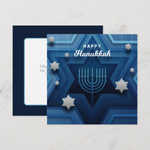 Gelukkig Hanukka Menora Kaart