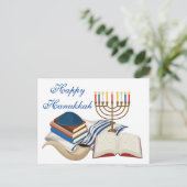 Gelukkig Hanukka Menorah Briefkaart (Staand voorkant)