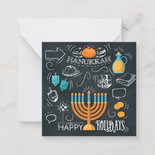 Gelukkig Hanukka Notitiekaartje (Voorkant)
