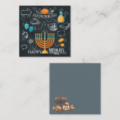 Gelukkig Hanukka Notitiekaartje (Voorkant / Achterkant)