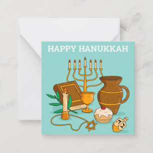 Gelukkig Hanukka Notitiekaartje
