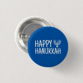Gelukkig Hanukka Ronde Button 3,2 Cm (Voorkant /achterkant)