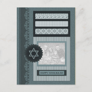 gelukkig hanukka (scrapbook) feestdagenkaart