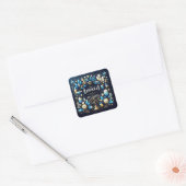 Gelukkig Hanukka Vierkante Sticker (Envelop)