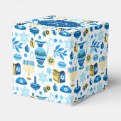 Gelukkig Hanukkah Favor Box Bedankdoosjes (Achterkant)