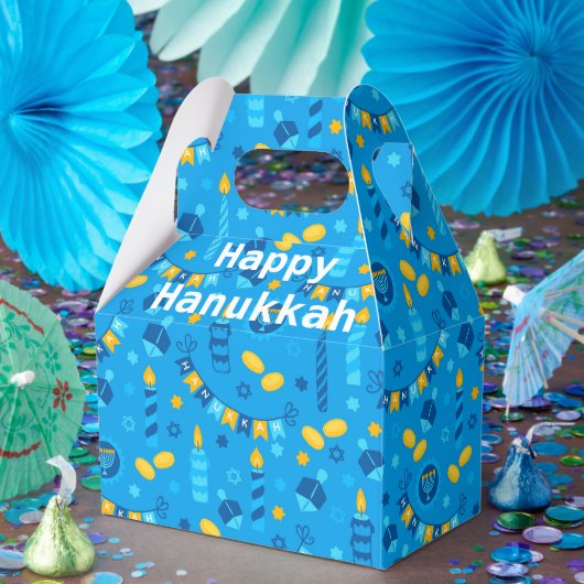 Gelukkig Hanukkah Favor Doos Bedankdoosjes (Feest)