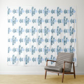 Gelukkig Hanukkah-feest Achtergrond Foto Achtergro Wandkleed (In Situ (horizontaal))