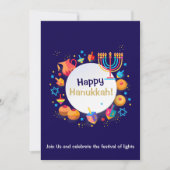 Gelukkig Hanukkah-feest Joodse feestdag Gouden Men Kaart (Voorkant)