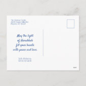 Gelukkig Hanukkah Foto Feestdagenkaart (Achterkant)