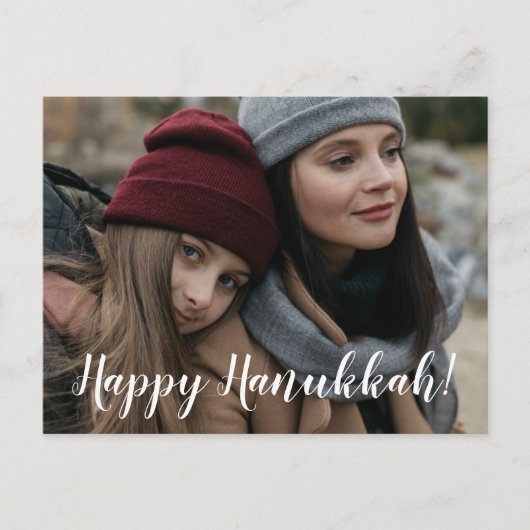 Gelukkig Hanukkah Foto Feestdagenkaart (Voorkant)