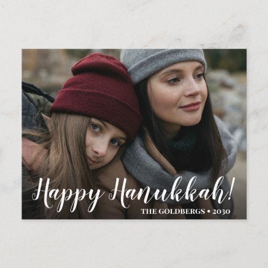 Gelukkig Hanukkah Foto Vakantie Ansichtkaart Feestdagenkaart (Voorkant)