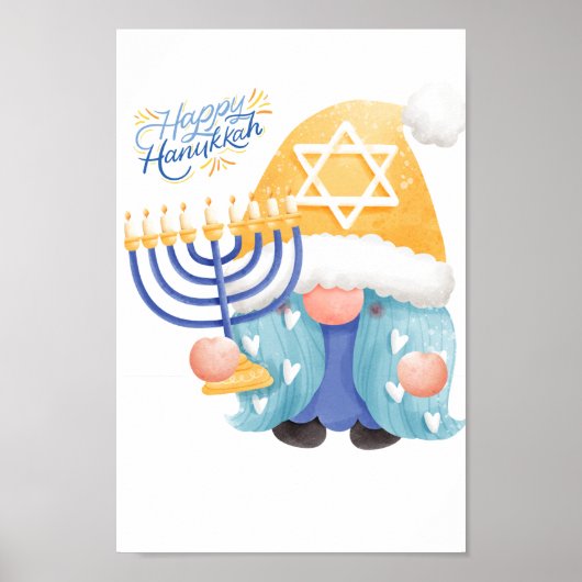 Gelukkig hanukkah kabouter poster (Voorkant)