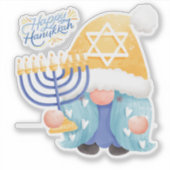 Gelukkig hanukkah kabouter sticker (Voorkant)