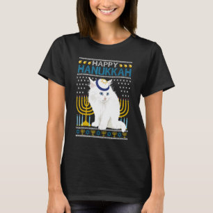 Gelukkig Hanukkah Kat Joods Feest Vreselijke Hanuk T-shirt
