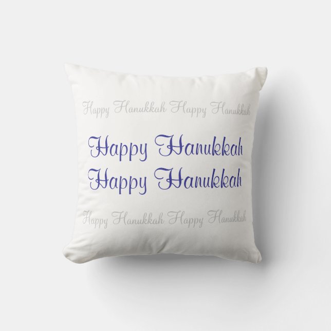 Gelukkig Hanukkah Kussen (Voorkant)