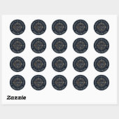 Gelukkig Hanukkah Persoonlijk Adreslabel Ronde Sticker (Vel)