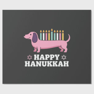 Gelukkig Hanukkah Saushond Hond Cadeaupapier