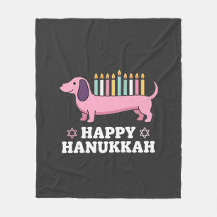 Gelukkig Hanukkah Saushond Hond Fleece Deken