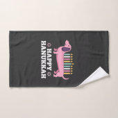 Gelukkig Hanukkah Saushond Hond Handdoek (Handdoek)