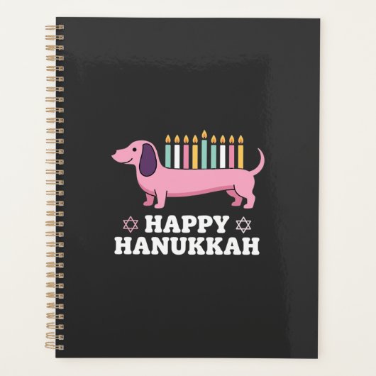 Gelukkig Hanukkah Saushond Hond Planner (Voorkant)