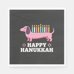 Gelukkig Hanukkah Saushond Hond Servet