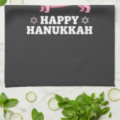 Gelukkig Hanukkah Saushond Hond Theedoek (Gevouwen)
